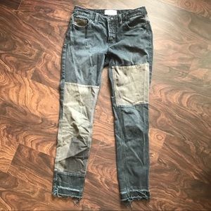 Free People patchwork jeans